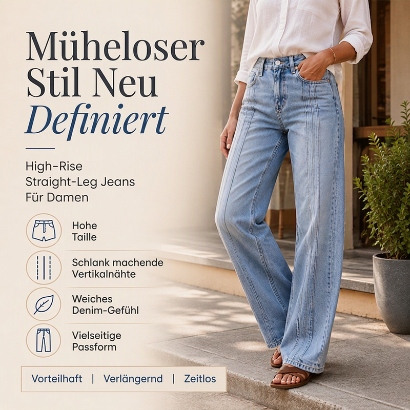 📢📢50%Rabatt!!!🎉✨Weite Jeans für Damen mit vorderen Nähten