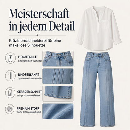 📢📢50%Rabatt!!!🎉✨Weite Jeans für Damen mit vorderen Nähten