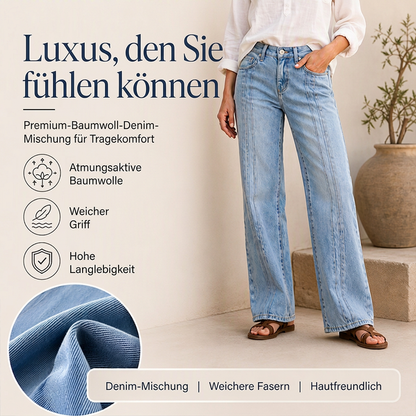 📢📢50%Rabatt!!!🎉✨Weite Jeans für Damen mit vorderen Nähten