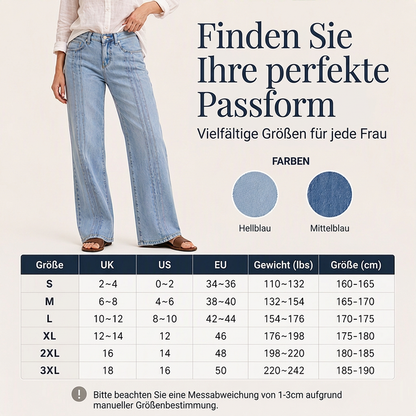 📢📢50%Rabatt!!!🎉✨Weite Jeans für Damen mit vorderen Nähten