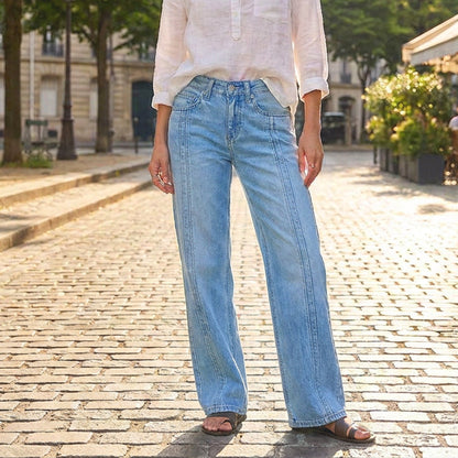 📢📢50%Rabatt!!!🎉✨Weite Jeans für Damen mit vorderen Nähten