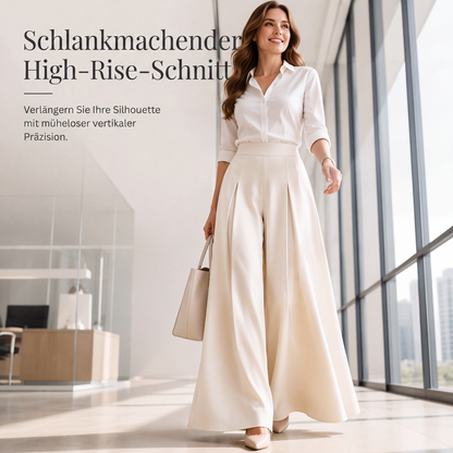 🔥Beliebtes Produkt ！✨Fließende hochtaillierte Weite Hose für Damen