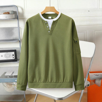 📢📢50%Rabatt!!!🎉✨Herren-Henley-Oberteil aus Waffelstrick im Fake-Layer-Look – Moderner Layer-Look, weicher Waffelstrick & vielseitig kombinierbar – Bequemer Sitz & perfekt für Alltag, Büro & Freizeit – Jetzt -50%!