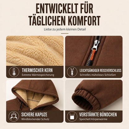 📢📢50%Rabatt!!!🎉✨Herren-Kapuzenjacke mit dickem Sherpa-Futter