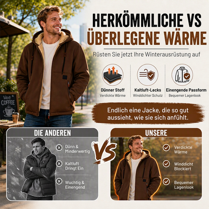 📢📢50%Rabatt!!!🎉✨Herren-Kapuzenjacke mit dickem Sherpa-Futter