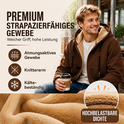 📢📢50%Rabatt!!!🎉✨Herren-Kapuzenjacke mit dickem Sherpa-Futter