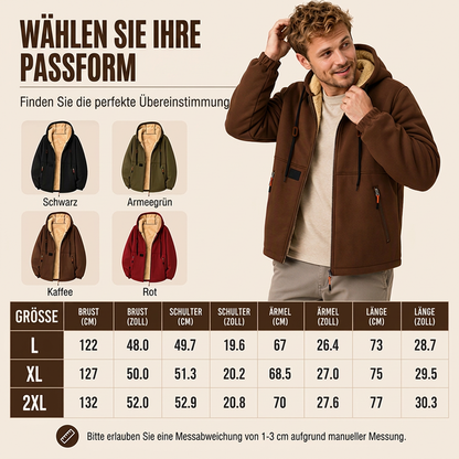 📢📢50%Rabatt!!!🎉✨Herren-Kapuzenjacke mit dickem Sherpa-Futter