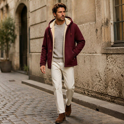📢📢50%Rabatt!!!🎉✨Herren-Kapuzenjacke mit dickem Sherpa-Futter