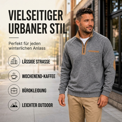 📢📢50%Rabatt!!!🎉✨Herren-Pullover mit Viertelreißverschluss und warmer Fütterung