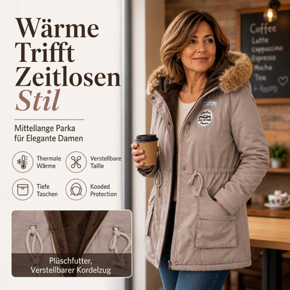 👥 Über 80.000 Käufer haben bereits zugeschlagen! Damen-Parka-Jacke mit warmem Futter und Kapuze