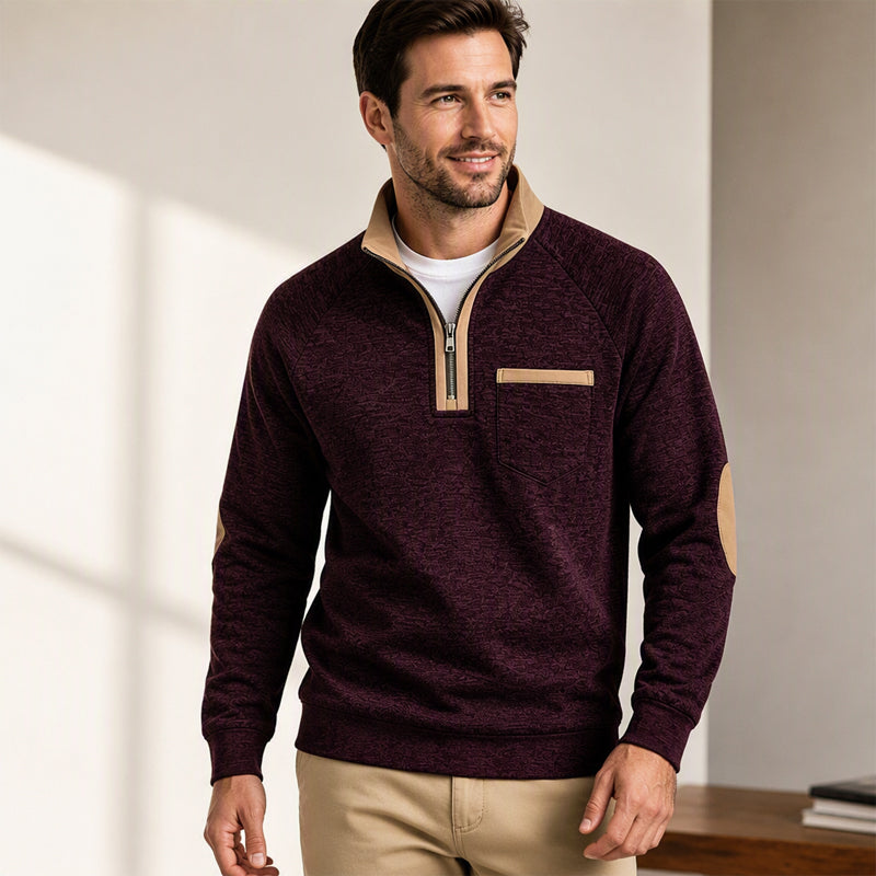 📢📢50%Rabatt!!!🎉✨Herren-Pullover mit Viertelreißverschluss und warmer Fütterung