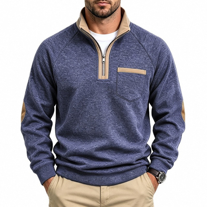 📢📢50%Rabatt!!!🎉✨Herren-Pullover mit Viertelreißverschluss und warmer Fütterung