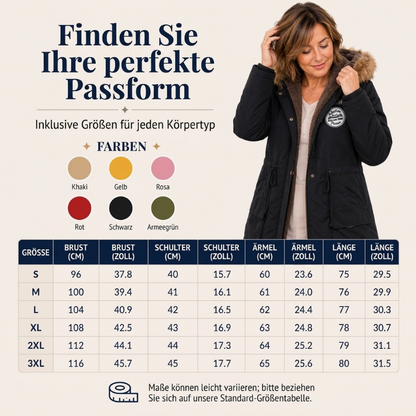 👥 Über 80.000 Käufer haben bereits zugeschlagen! Damen-Parka-Jacke mit warmem Futter und Kapuze