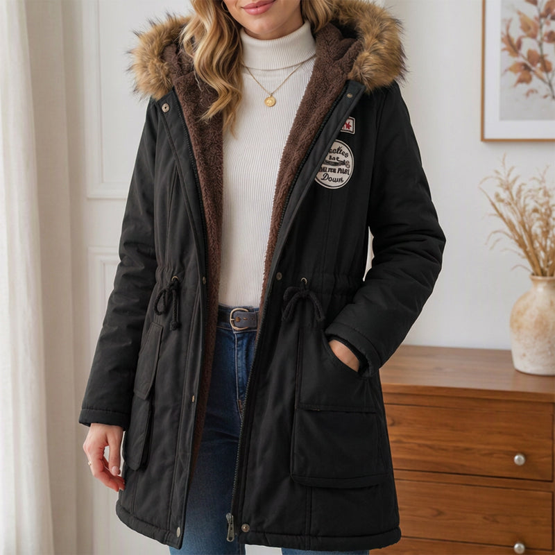 👥 Über 80.000 Käufer haben bereits zugeschlagen! Damen-Parka-Jacke mit warmem Futter und Kapuze