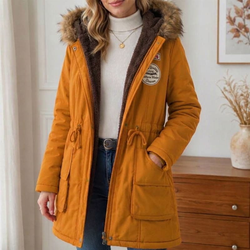 👥 Über 80.000 Käufer haben bereits zugeschlagen! Damen-Parka-Jacke mit warmem Futter und Kapuze