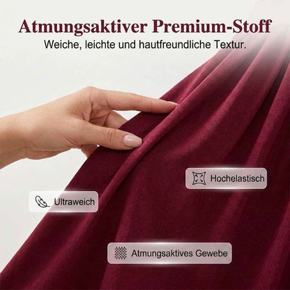 ✨ Kleid mit V-Ausschnitt & Cross-Front Design – leichter, fließender Stoff mit Falten – figurschmeichelnd & knitterarm