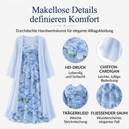 🌸👗Elegantes zweiteiliges Blumenkleid-Set für Damen – der perfekte Look für den Sommerurlaub✨