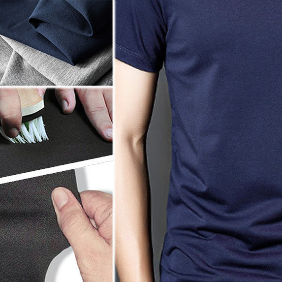 【45% OFF】Mercerisierte Baumwolle elastische Anti-Knitter Herren T-Shirt mit Rundhalsausschnitt