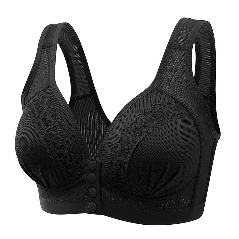 【45 % Rabatt】✨Atmungsaktiver Baumwoll-BH mit Knopfleiste vorne ✨KAUFEN SIE 1 KOSTENLOS 1