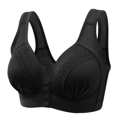 【45 % Rabatt】✨Atmungsaktiver Baumwoll-BH mit Knopfleiste vorne ✨KAUFEN SIE 1 KOSTENLOS 1