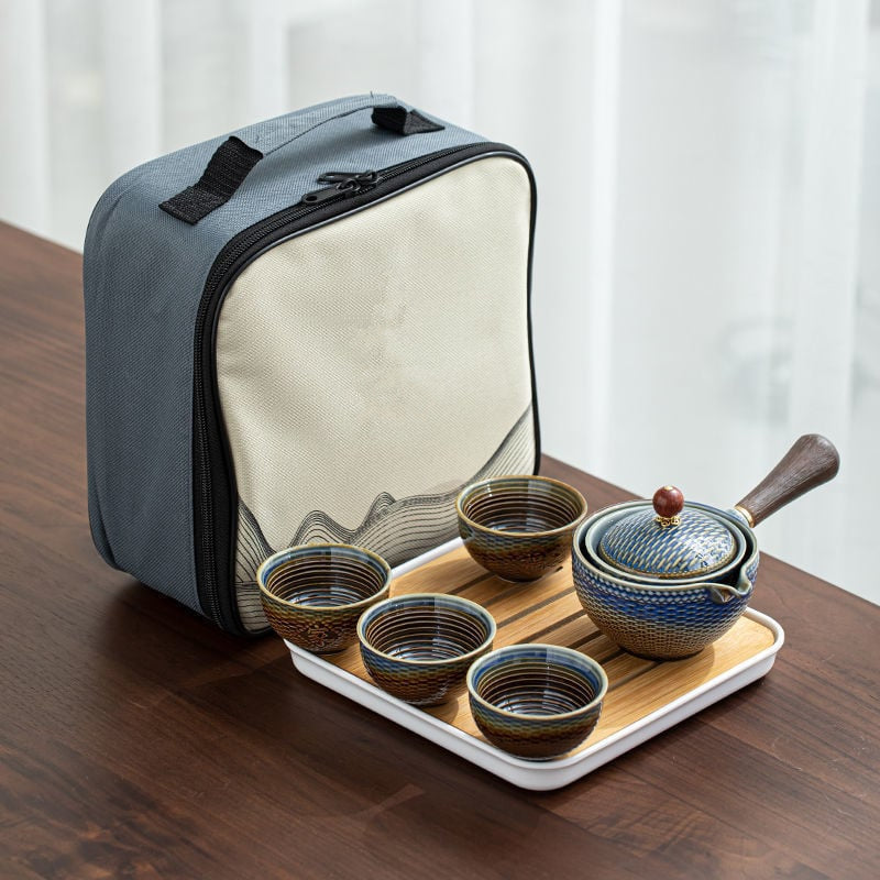 🔥Mit 4 Tassen und Koffer – Neue 360° drehbare Teekanne 2024