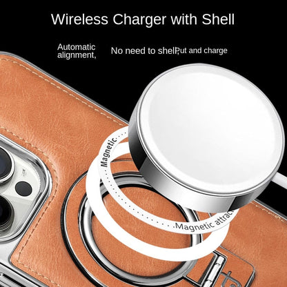 Luxuriöse Phone-Hülle aus Leder mit unsichtbarem Ständer