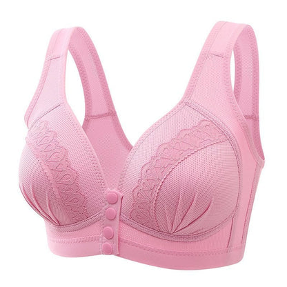 【45 % Rabatt】✨Atmungsaktiver Baumwoll-BH mit Knopfleiste vorne ✨KAUFEN SIE 1 KOSTENLOS 1