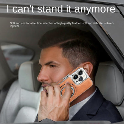 Luxuriöse Phone-Hülle aus Leder mit unsichtbarem Ständer