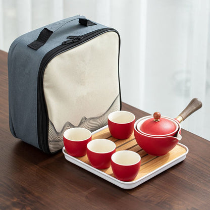 🔥Mit 4 Tassen und Koffer – Neue 360° drehbare Teekanne 2024