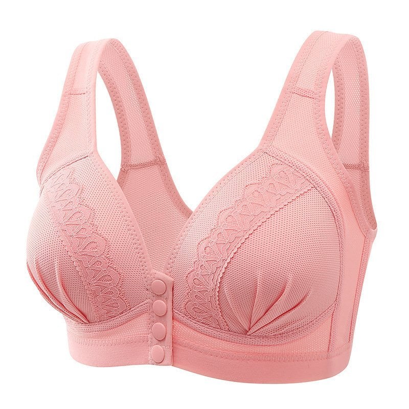 【45 % Rabatt】✨Atmungsaktiver Baumwoll-BH mit Knopfleiste vorne ✨KAUFEN SIE 1 KOSTENLOS 1