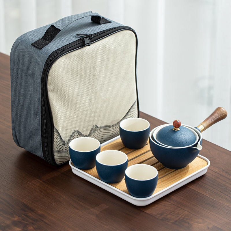 🔥Mit 4 Tassen und Koffer – Neue 360° drehbare Teekanne 2024