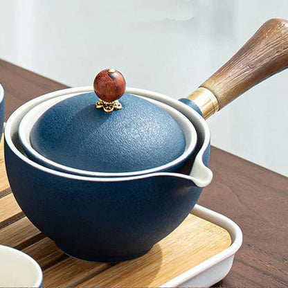 🔥Mit 4 Tassen und Koffer – Neue 360° drehbare Teekanne 2024