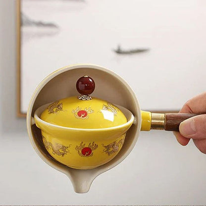 🔥Mit 4 Tassen und Koffer – Neue 360° drehbare Teekanne 2024