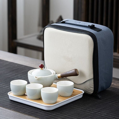 🔥Mit 4 Tassen und Koffer – Neue 360° drehbare Teekanne 2024
