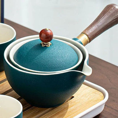 🔥Mit 4 Tassen und Koffer – Neue 360° drehbare Teekanne 2024